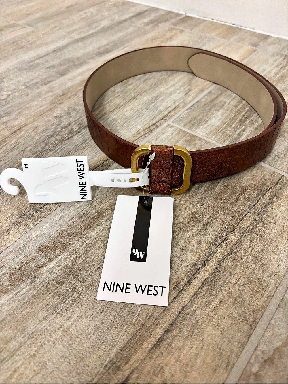 Nine West Brown Textured Belt NWT